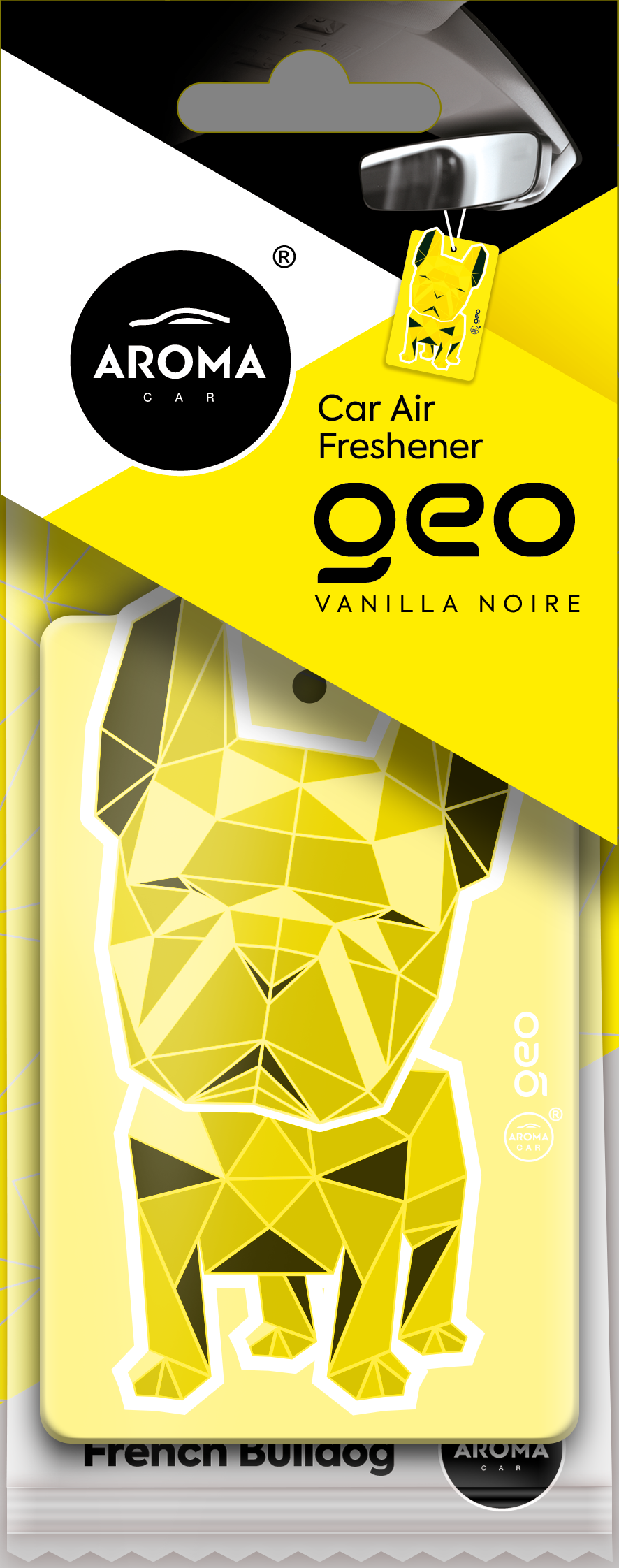 AromaCar Geo Dog Vanilla Noire