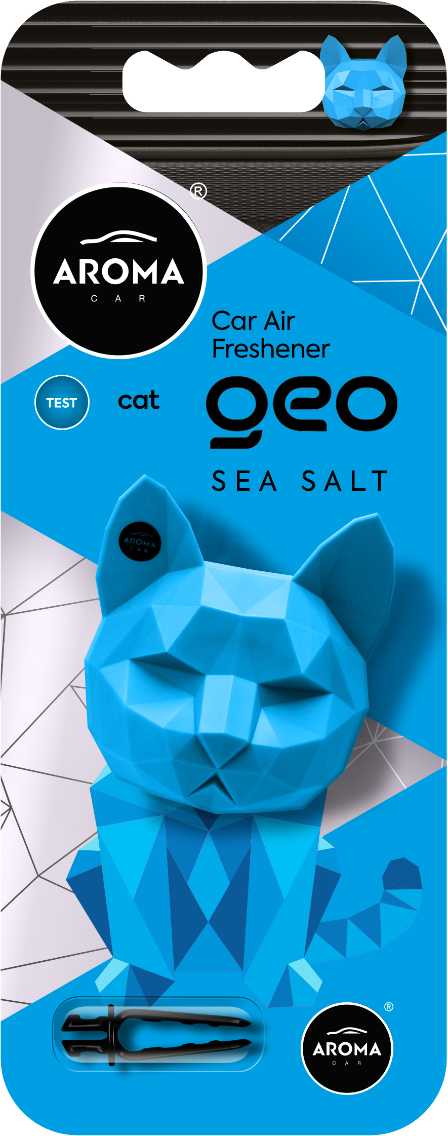 AromaCar Geo 3D Cat Sea Salt