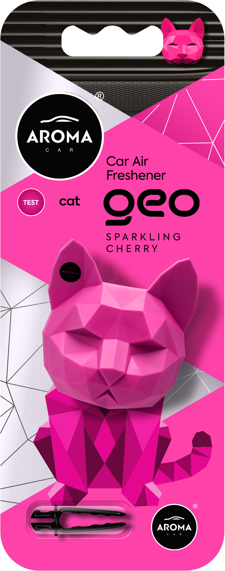 AromaCar Geo 3D Cat Sparkling Cherry